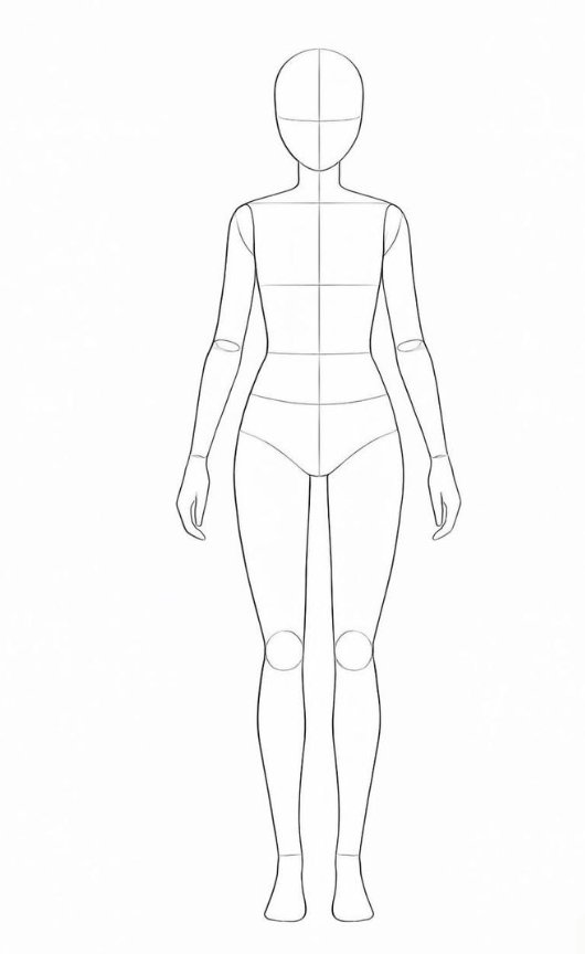 Silueta corporal para tomar medidas